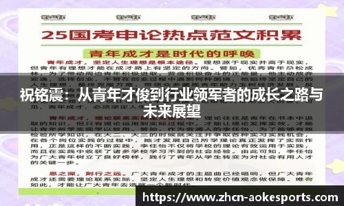 祝铭震：从青年才俊到行业领军者的成长之路与未来展望